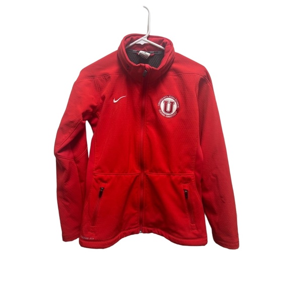 Nike Mens Size M Red Therma-Fit Full-Zip Athletic Jacket Team Logo Warm - Picture 7 of 9